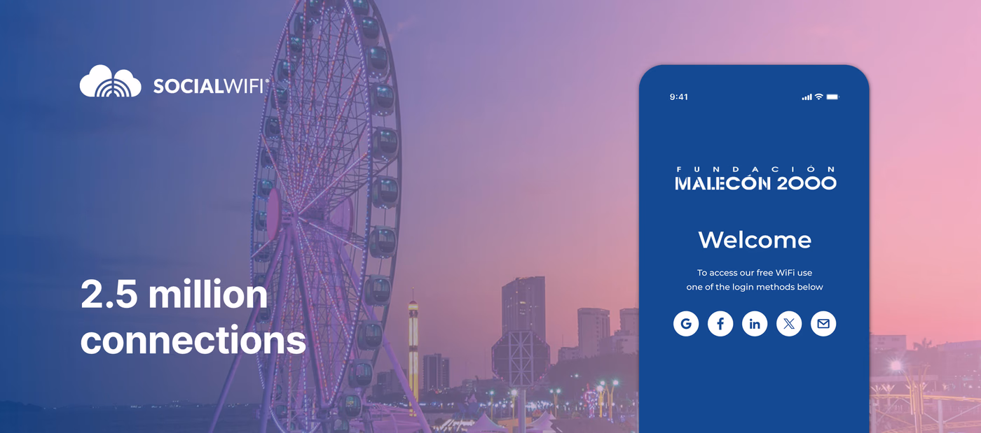 Malecon 2000 Surpasses 2.5 Million WiFi Connections with Social WiFi
