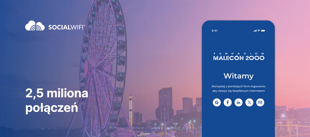 Malecon 2000 osiąga 2.5 mln połączeń do sieci z Social WiFi