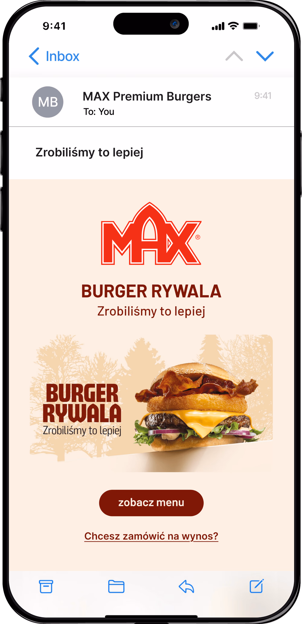 Max Burgers Marketing Email
