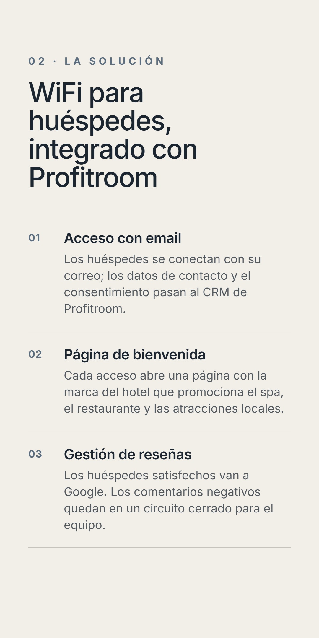 La solución: WiFi para huéspedes integrado con Profitroom