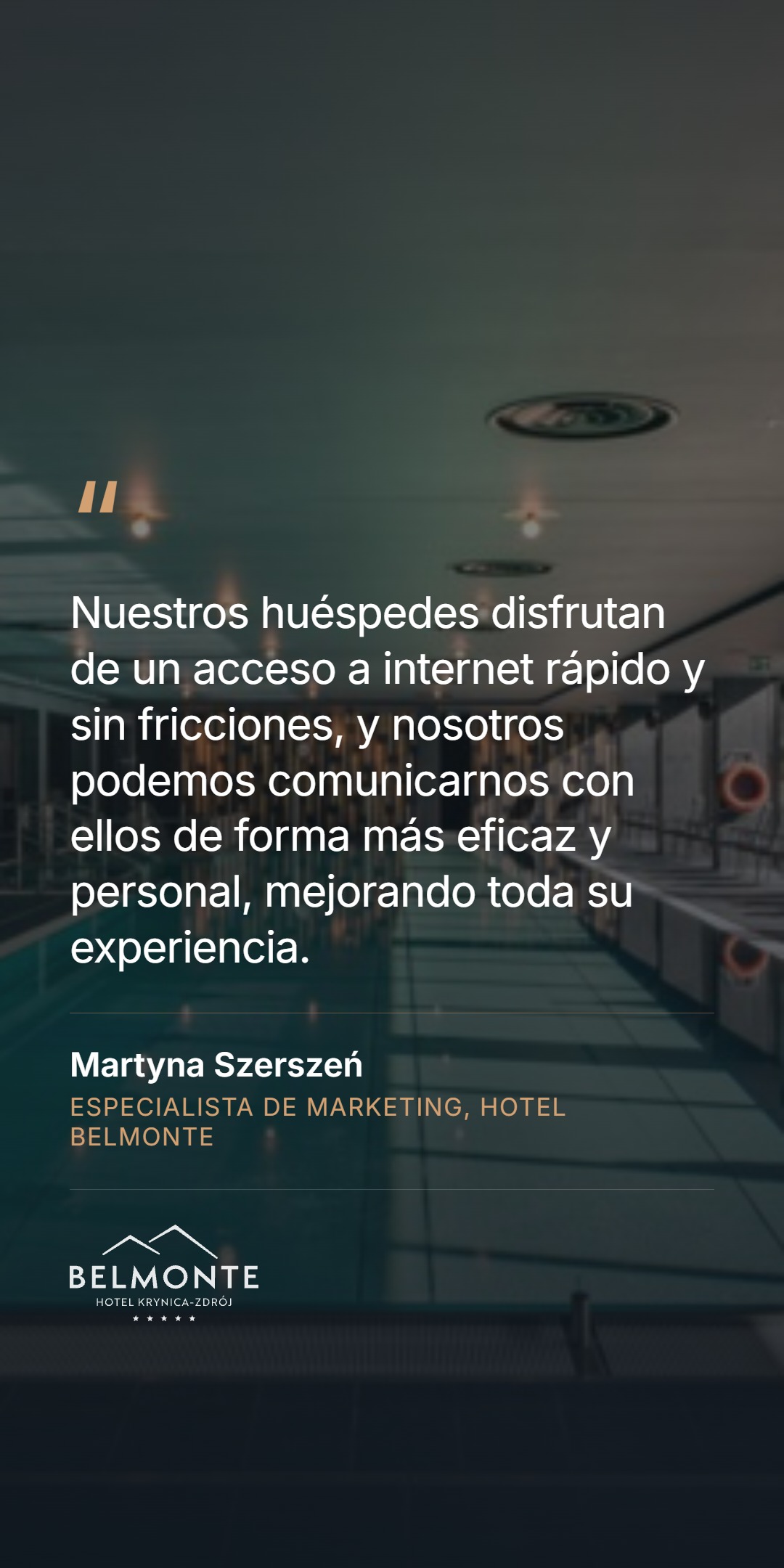 Testimonio: Martyna Szerszeń, Hotel Belmonte